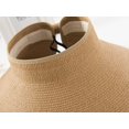 thumbnail image 4 of Sombrero de paja CHAO con visera superior negro para playa sol ala ancha mujer UPF 50+ verano, 4 of 5