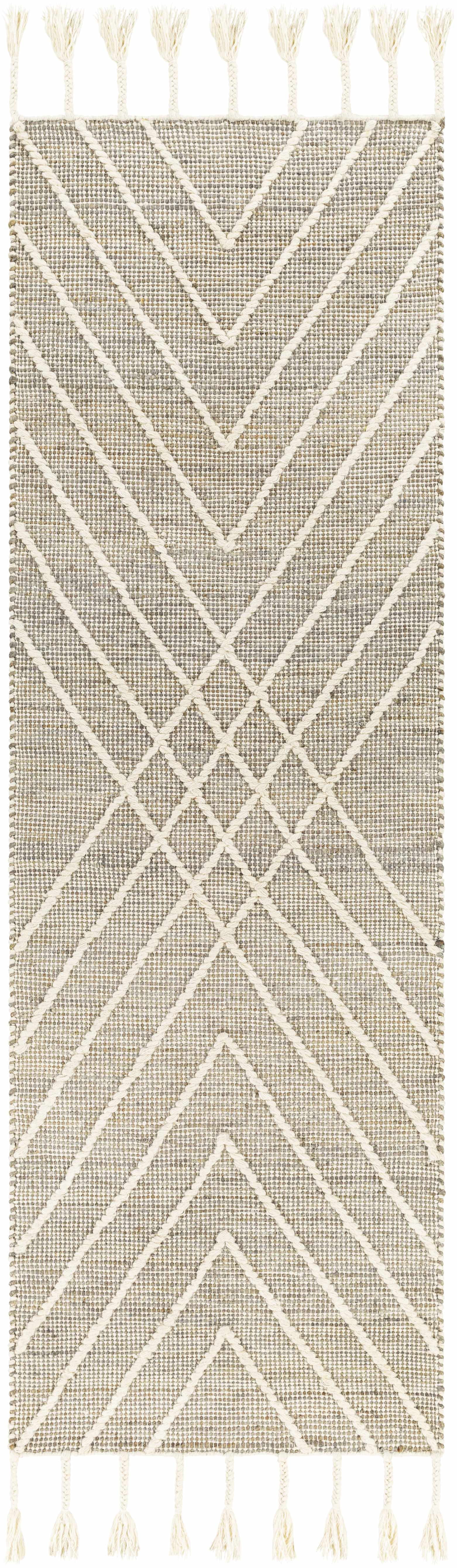 Hauteloom Marbletown Jute Living Room, Bedroom Area Rug - Bohemian, Transitional - Sage, DustySage, Lightbrown - 2' x 3'