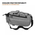 thumbnail image 4 of Convertible Bike Bicycle Rear Rack Seat Pannier Trunk Bag with Cup Holder 15''x6''x6.3'', 4 of 11