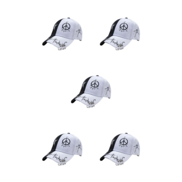 Qarigey Gorra de béisbol unisex de moda para la playa y actividades al aire libre sombreros para mujeres gorras de béisbol anillos blancos Type2 NO2