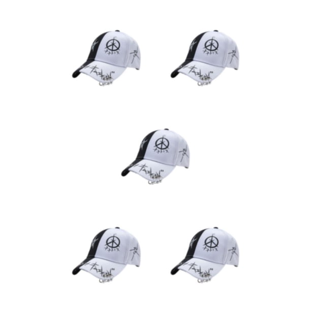 Qarigey Gorra de béisbol unisex de moda para la playa y actividades al aire libre sombreros para mujeres gorras de béisbol anillos blancos Type2 NO2