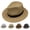 Z02-Beige, variant on Panama Hat Men Chic Raw Edge Fall Casual Street Style Straw Cowboy Hat Breathable Beach Hat