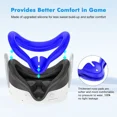 thumbnail image 3 of Ensemble de Housses en Silicone Compatible avec Oculus/Meta Quest 3S, Accessoires VR pour Meta Quest 3S, Ensemble de Housses de Protection Incluant Housse de Poignée pour Manette, Couvre-Visage, Housse de Coque VR, 3 of 7