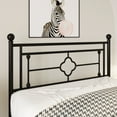 thumbnail image 4 of Allewie Queen Size Metal Platform Bed Frame with Victorian Vintage Headboard and Footboard, Black, 4 of 10