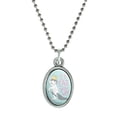 thumbnail image 1 of Where the Wild Things Are Eat You Up Antiqued Oval Charm Pendant with Chain, 1 of 5
