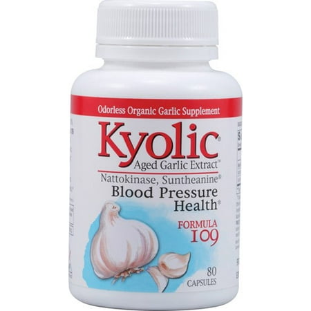 Kyolic Kyolic Extrait d'ail vieilli Formule de santé de la pression artérielle 109 - 80 Capsules