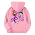 thumbnail image 3 of Moonsky Sudadera con capucha y cordón HUNTRX, estampado de grupo de chicas coreanas, jersey corto, suave y cómodo, top de manga larga para primavera y otoño. Rosa 160, 3 of 4