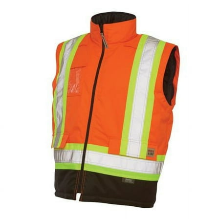 Tough Duck Hi-Vis Parka,5-in-1,Fluorescent Org,2X S42621