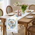 thumbnail image 4 of Easter Rabbits Eggs Table Runner 108 Inches Long for Kitchen Dining, Watercolor Floral Daisy Bunny Bow Spring Dresser Scarf Farmhouse, Dining Table Decorations for Wedding/Parties, 13 x 108 In, 4 of 8