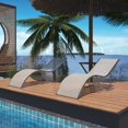 thumbnail image 3 of Gaderth Ensemble de 2 Chaises Longues de Patio, Chaises Longues en Forme de S avec Tissu Textilène à Séchage Rapide, Cadre en Aluminium Résistant à la Rouille, Chaises Longues de Patio pour Extérieur Piscine Plage Jardin Cour Arrière, 3 of 8