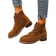 thumbnail image 3 of UKAP Botas para mujer Botas de combate Botines de tobillo impermeables con cordones botas bajas botas de tacón bajo, 3 of 5