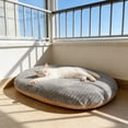 thumbnail image 5 of Warm Reversible Cotton Pet Mat for Small Dogs and Cats, Washable Cozy Bed Pad with Removable Soft Sleeping Cushion, Khaki/Gray, 75x60cm, 5 of 7
