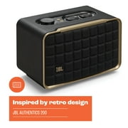 JBL Authentics 200 - Smart home speaker with Wi-Fi, Bluetooth and Voice Assistants with retro design - Black