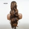 thumbnail image 1 of Extensión de cola de caballo de 24 pulgadas con garra, cola larga, rizada y ondulada, extensión de cabello con clip suave natural, postizo sintético para mujeres, las bandas, 1 of 2