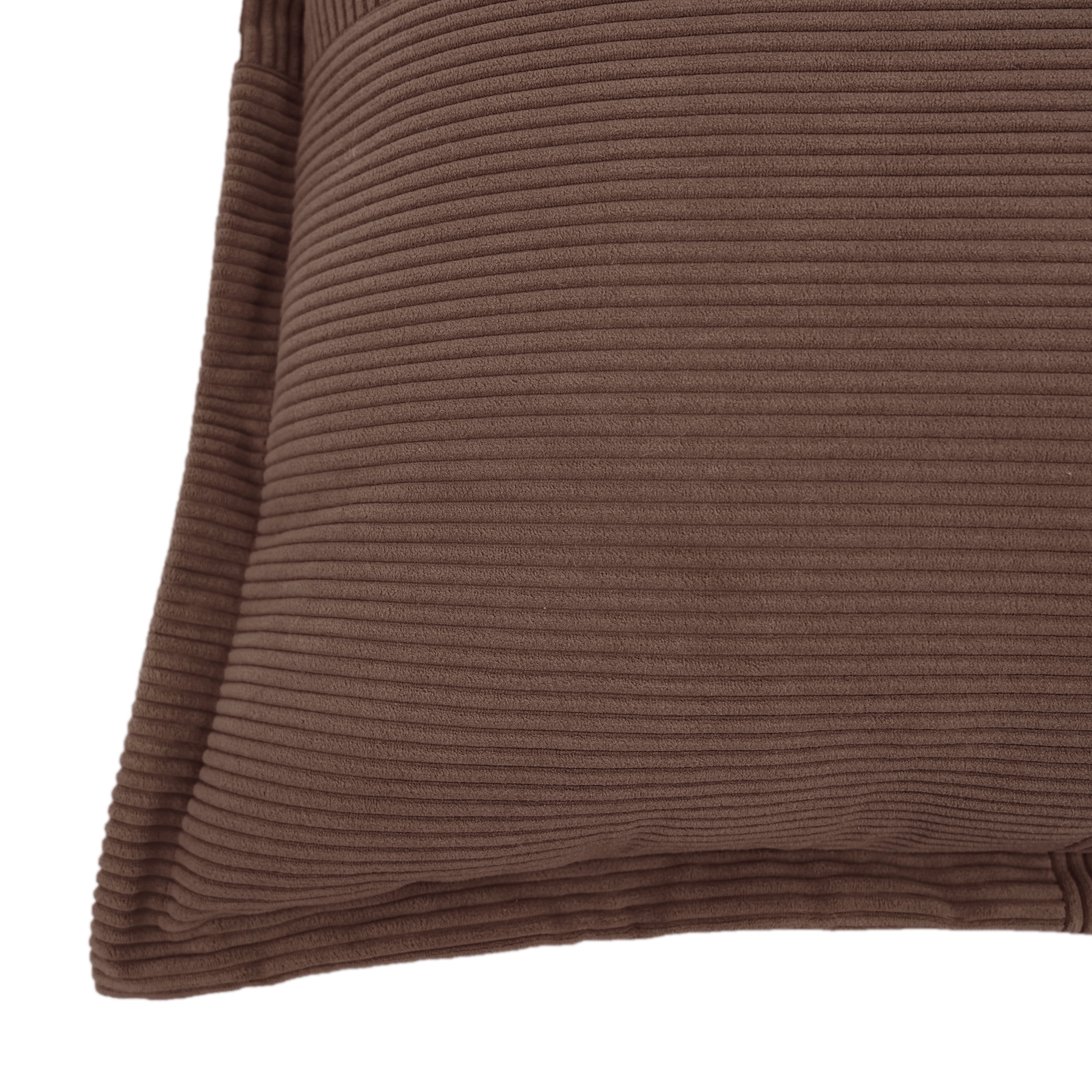 Mainstays Corduroy Velvet Throw Pillow Covers, 22" x 22", Brown, Covers Only, 2‑Pack