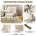 thumbnail image 4 of SEYNAR Elegant Tufted Upholstered Dining Chairs Set of 6, Velvet Accent Chair for Dining Room(Beige), 4 of 8