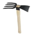 thumbnail image 1 of Outils de Jardin Manche en Bois Long Râteau à Cinq Griffes Outil de Désherbage pour Extérieur, 1 of 7