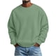 thumbnail image 1 of Ceisia Mens Long Sleeve Pullover Loose Sweater Waffle Knit Round Neck Lounge Loose Type Mint Green M Gift, 1 of 6