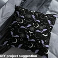 thumbnail image 2 of Feelyou Halloween Fabric by the Yard 1 Yard for Teens, Black Plum Bat Sewing Fabric, Cartoon Stars Moon Home Decor Fabric by the Yard, Microfiber Bedroom Decor, 2 of 6