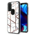 thumbnail image 6 of Xpression Phone Case For Motorola Moto G Stylus 5G 2025 Hybrid Fashion Stylish Trendy Picture Design Hard Back PC Shockproof TPU Slim Protective Cover, Marble Blue White, 6 of 9