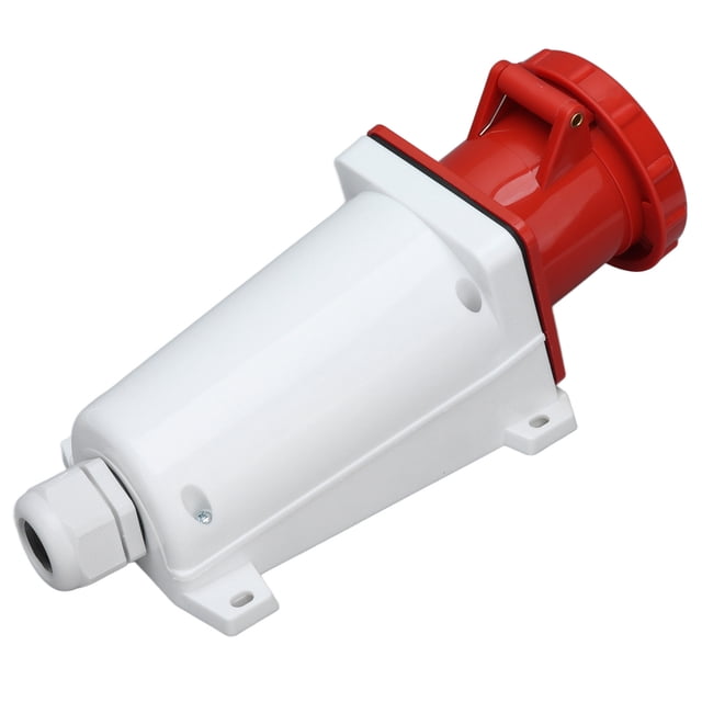 3 Phase Waterproof Sockets, Industrial Plug Socket IP67 Protection 6-16mm² Sealing for Indoor Outdoor Places