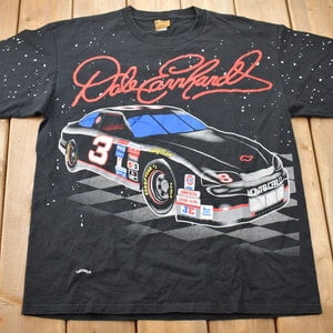 Vintage 1990s Dale Earnhardt The Intimidator All Over Print n@sc@r T-Shirt / n@sc@r Racing 90s Streetwear / Nutmeg Racewear / Heavy Weight
