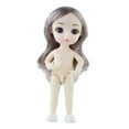 thumbnail image 4 of 13 articulaciones personalizadas 16cm cuerpo de muñeca articulado con cabellero de peluca para Custimizing DIY Making - Gris CUTICAT  Cuerpo de muñeca BJD con cabeza, 4 of 8