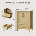 thumbnail image 4 of QinaQin Bathroom Vanities Include Ceramic Washbasins, Bathroom Storage Cabinets with Drawers and Two Soft-Closing Doors, and Single-Bowl Bathroom Vanities with Integrated Countertops, 4 of 7