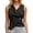 C-Black230, variant on Silk Satin Tank Tops For Women Sleeveless V Neck Button Front Slim Fit Cami Shirts Business Work Wear For Office Lady Soft Top
