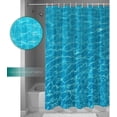 thumbnail image 3 of Swimming Pool Shower Curtain Clean Water Wave Blue Summer Shower Curtains for Bathroom Curtain Sets with Hooks Waterproof Fabric Bath Curtain Extra Long 72" x 84", 3 of 6