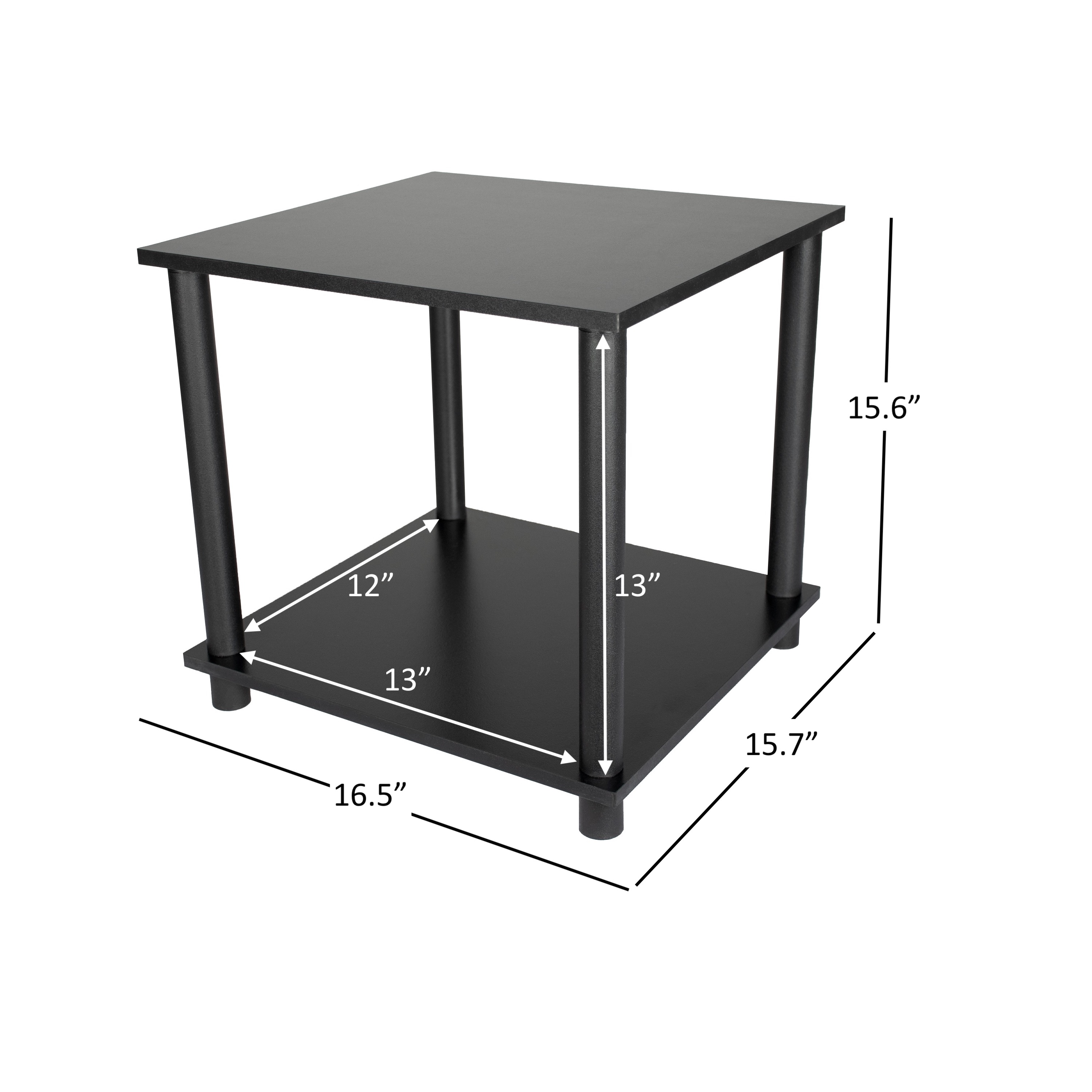 Mainstays No Tools End Tables, Solid Black, Set of 2 - image 5 of 8