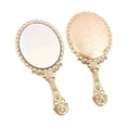 thumbnail image 2 of EBCUE Handheld Mirror Hand Held Mirror with Handle Small Travel Packet Compact Mirrors Vintage Decorative Makeup Cosmetic Purse Mirrors for Girls Women Gold, 2 of 6