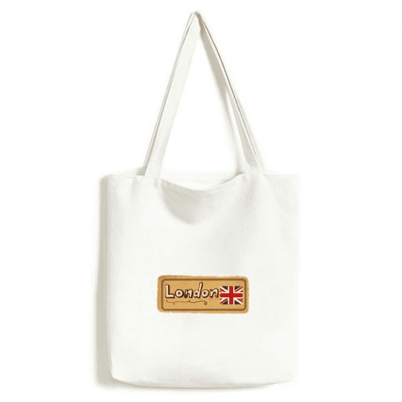 Union Jack UK London Stamp Britian Tote Canvas Bag Shopping Satchel Casual Handbag