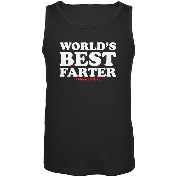 Fathers Day World's Best Farter Mens Tank Top Black LG