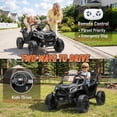 thumbnail image 3 of 4WD 24 Volt Ride on Toys with Remote, Joyracer 2 Seater Power UTV Wheels with 800W Motors, Bluetooth, Spring Suspension, LED Light, Black, 3 of 14