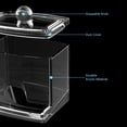 thumbnail image 5 of Organizador de baño con soporte, organizador de almacenamiento de puntas de acrílico, soporte para hisopos de algodón, dispensador, soporte para hisopos de algodón transparente, 5 of 5