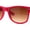 Fuchsia Brown, variant on Classic Iconic Silver Mirror Lens Horn Rim Sunglasses Shiny Black