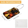thumbnail image 5 of Square PU Leather 2 Pack Travel Tag - Bag Tag - Suitcase Tag with Privacy Cover and Stainless Steel Ring - Suitable for Travel, Backpack, and Handbag Fruit, 5 of 7