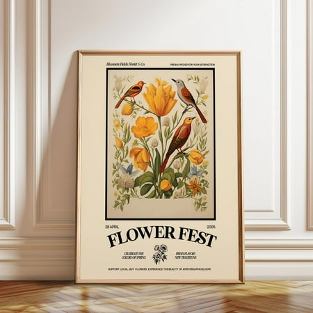 Flower Wall Art Poster - Floral Splendor Home And Office Decor - Blossom Botanical Room Decor Wall Art Modern Wall Decor Art