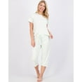 thumbnail image 5 of 2 Pack: Women’s Cozy Short-Sleeve PJ Top with Capri Pants - Pajama Lounge & Sleepwear Set (Available In Plus), 5 of 6