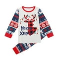 thumbnail image 3 of URMAGIC Matching Family Pajamas Sets Christmas Pjs with Cute Elk and Floral Sleeve Tee and Bottom Loungewear Sleepwear, 3 of 7
