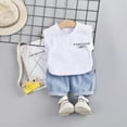 thumbnail image 4 of GYRATEDREAM Toddler Baby Boys Dinosaur Sleeveless Vest Denim Shorts Pants Outfits 2PCS Set Clothes 0-4Y, 4 of 16