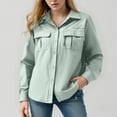 thumbnail image 6 of idosla Women's UPF 50 Long Sleeve UV Sun Protection Safari Shirts Outdoor Quick Dry Fishing Hiking Travel Shirts (Light Green, XL), 6 of 6