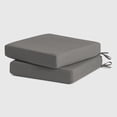 thumbnail image 3 of WestinTrends Solace Outdoor Patio Furniture Seat Chair Square Cushions Without Welt, Set of 2, 20" x 19", Grey, 3 of 8
