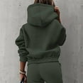 thumbnail image 4 of VIWORLD Casual Hoodie and Jogger Set - Women's Winter Solid Color Sweatsuit for Cold Weather Comfort Dark Green，S, 4 of 6