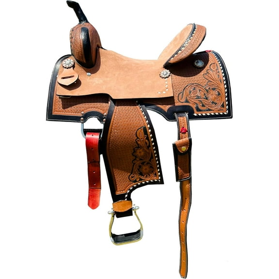 RESISTANCE Western Adult Barrel Premium Leather Horse Saddle