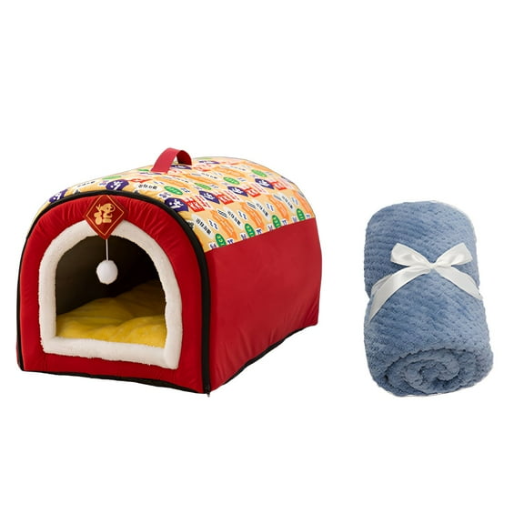 AUQ Cat Cave,13.78*11.81*11.81"Small Cat Bed,Plush Cat Beds & Furniture for All Cats of Ages