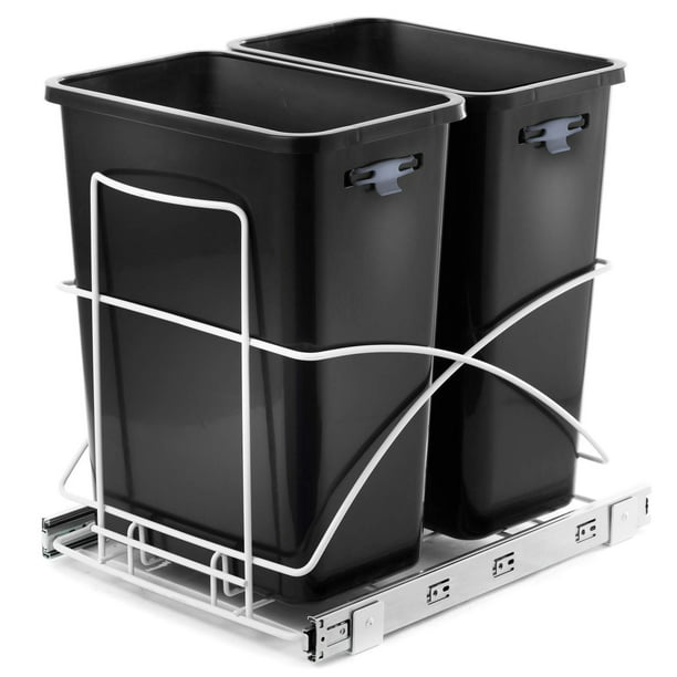 Home Zone Living VK40265U 29 Liter / 7.6 Gallon Pull-Out Trash Can ...