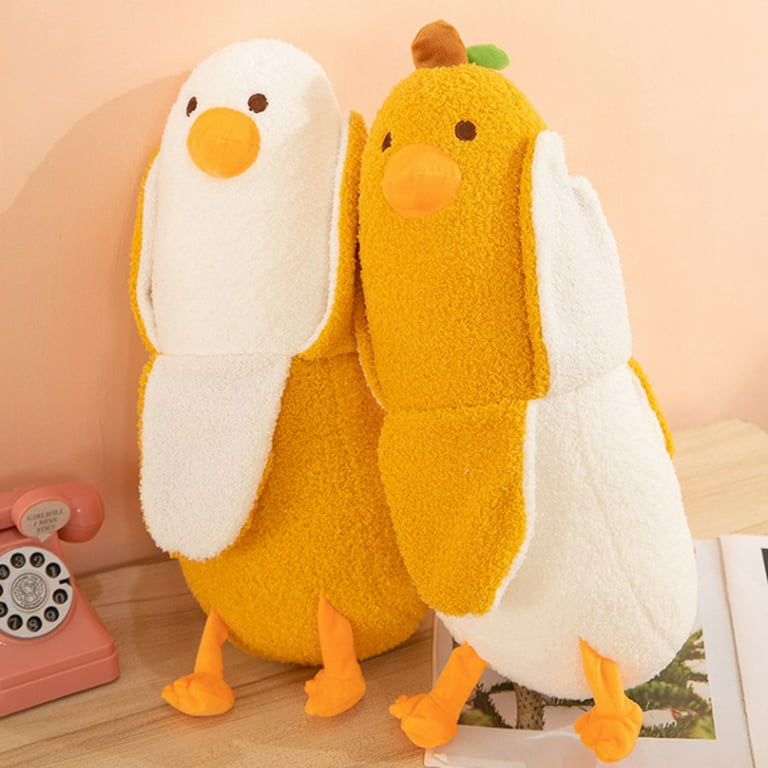 Banana Duck Plush Toy Cute Plushie Hugging Plush Pillow Duck Stuffed Animal  For Creative Gift - Snngv
