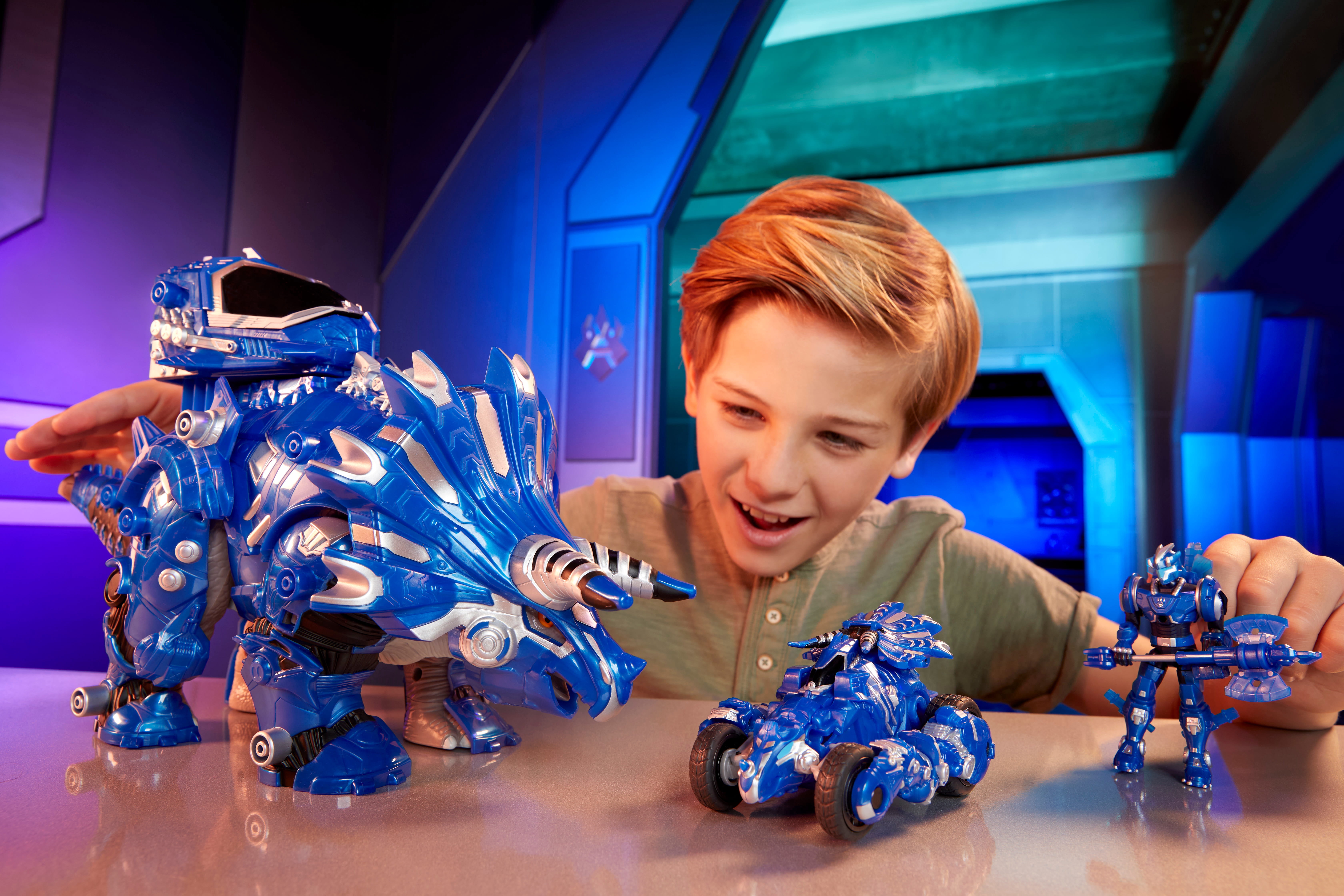 Armorsaurs Evolver Cobalt Transforming Dinosaur to Vehicle Toy, 2-in-1 Dino Figure with Multi-Step Conversion, Kids, Boys, Girls, Ages 6+